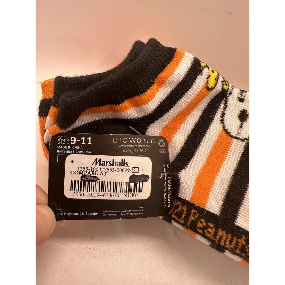 Peanuts Snoopy Woodstock Halloween Socks 10 Pair Ankle 9-11 Bioworld NWT
